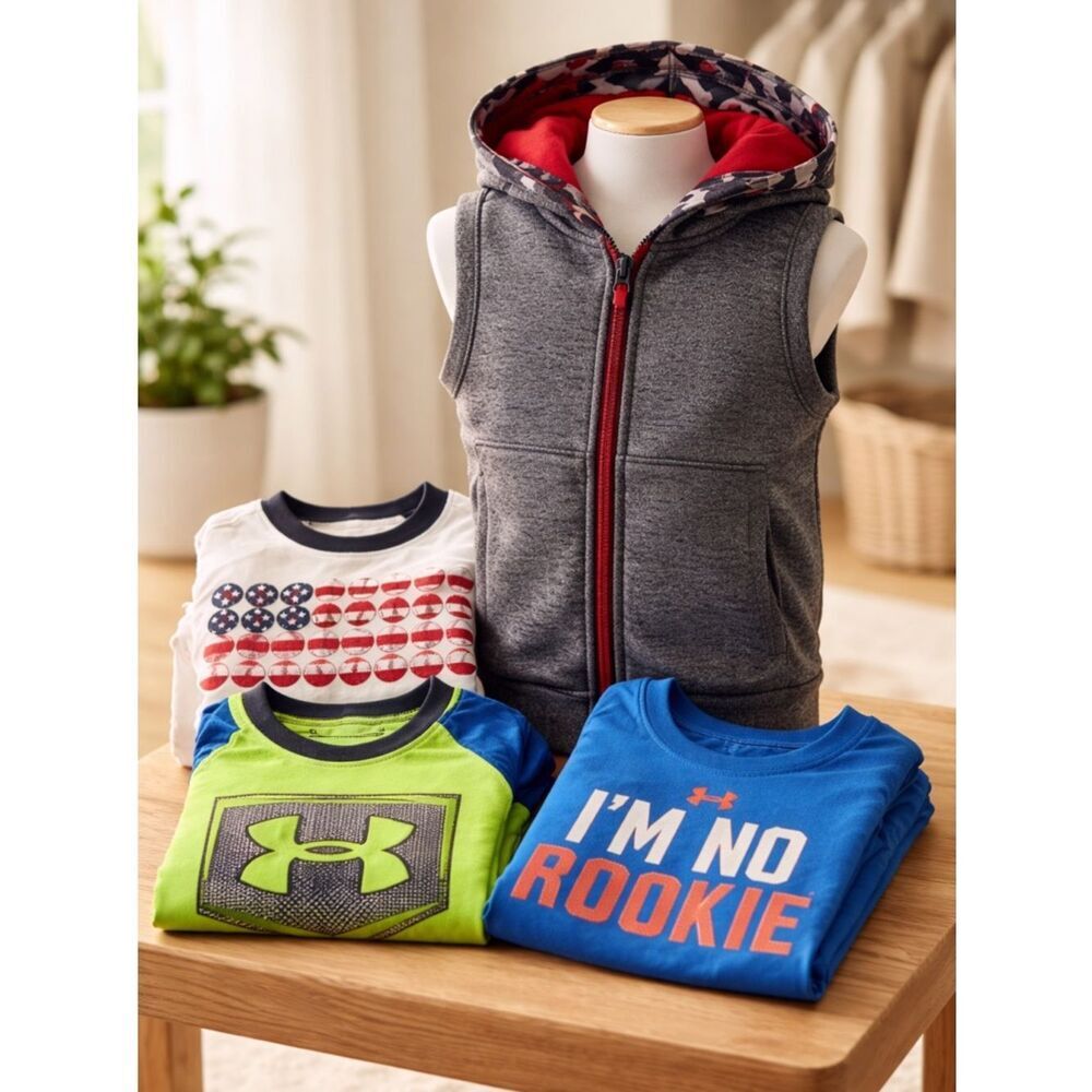 EUC - Toddler Boys Lot of 5 pieces Under Armour - Shirt, Jacket - Size 18/24 Mo